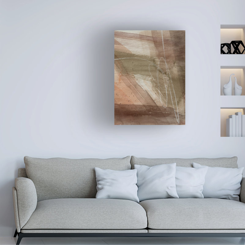 "Peach On Earth II" sur toile, H 47 po x l 35 po