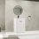 Meuble-lavabo autoportant 24 po avec lavabo en résine et 2 portes d'armoire à fermeture en douceur (emballage KD)