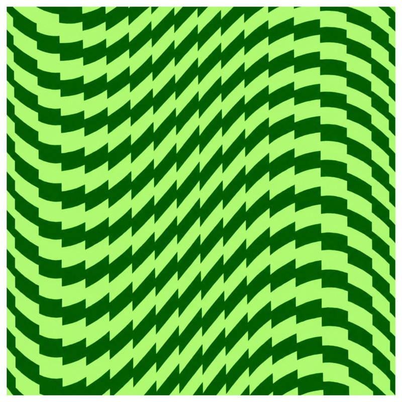 Édredon vert à motif d'illusion optique, Twin Extra Long