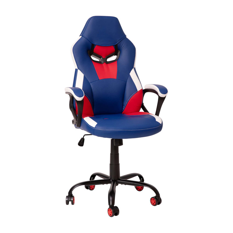 Fauteuil de jeu réglable rouge et bleu Fostine