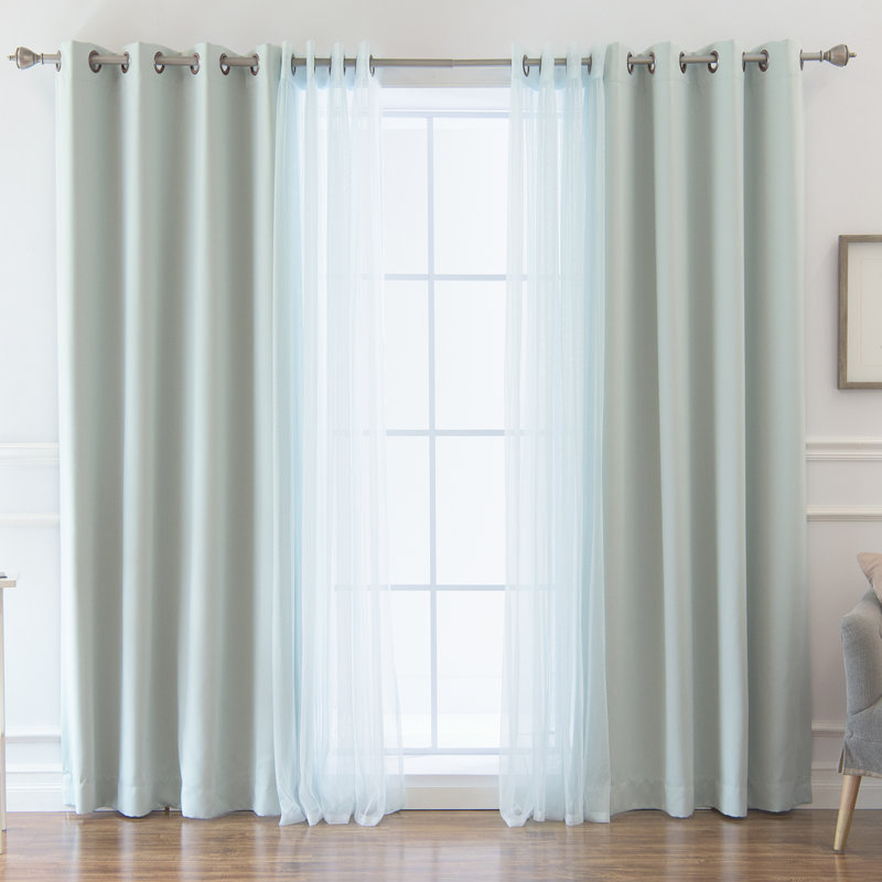 Sonja Polyester Room Darkening Sliding Panel Pair, Mint