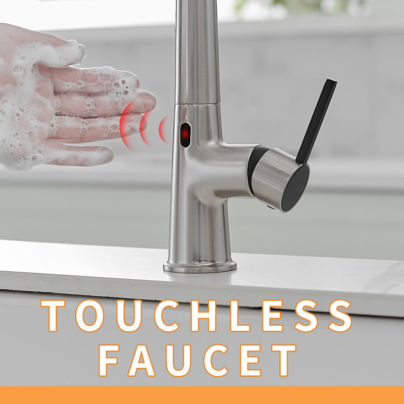 Fapully Pull Out Touchless Kitchen Faucet