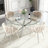47in Round Glass Dining Set-2106270938-2106270939-2087754964