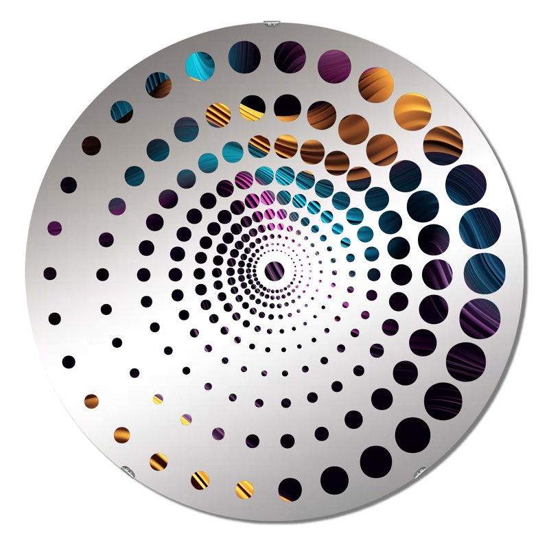 Jalashia - Miroir mural spiralé, 23,6 po x 23,6 po