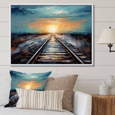 " Peach Train Track Serene Railways "