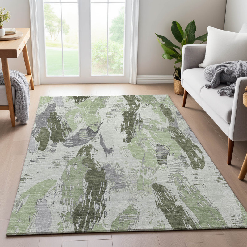 Premium Machine Washable Harjo AMF1596 Modern Rug, Rectangle 9' x 12'