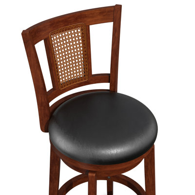 Danazia 26" Traditional Faux Leather Swivel Stool for Kitchen