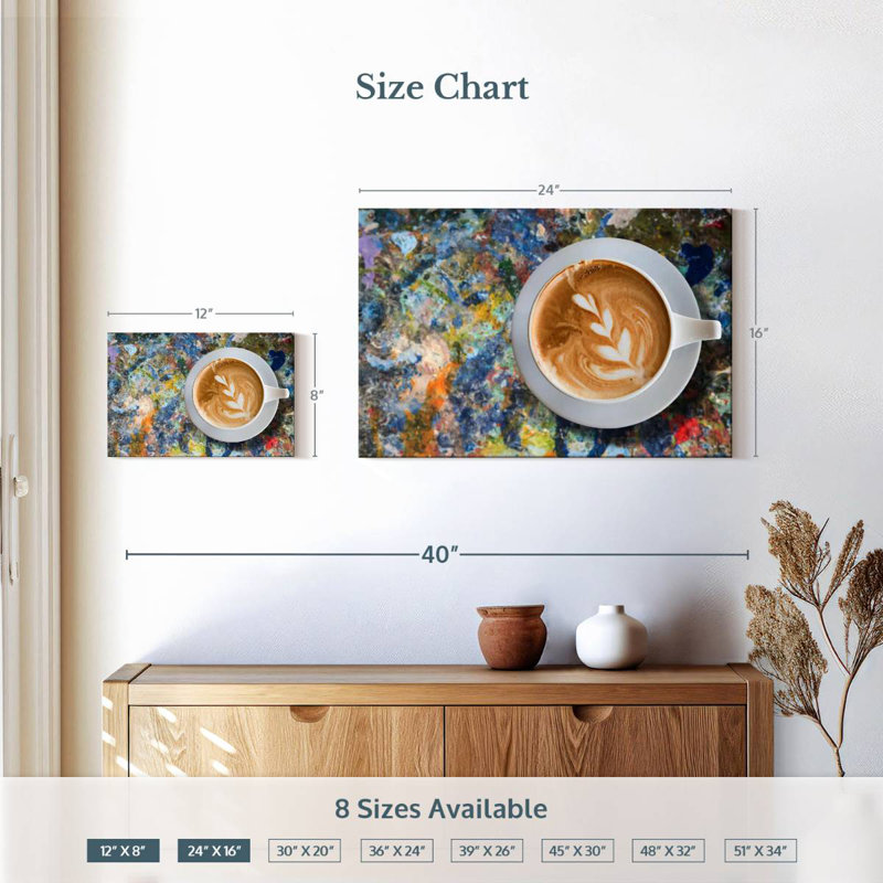 Yarlin Creative Latte Coffee, 16" H x 24" W