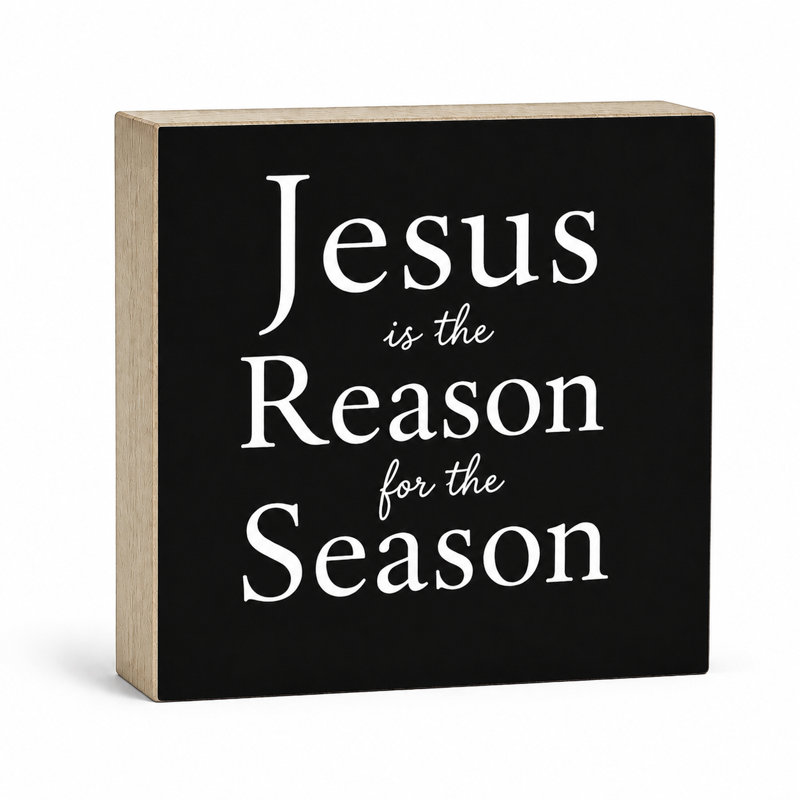 «Jesus Is the Raison for the Season», noir, Beige