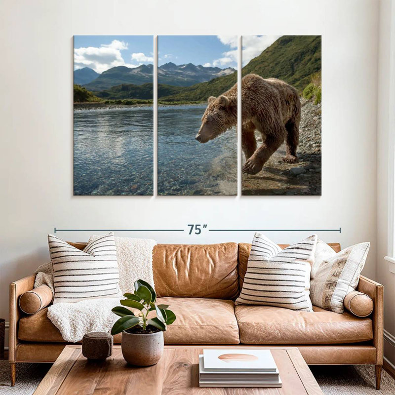 Brampt Katmai Brown Bear, 42" H x 65" W