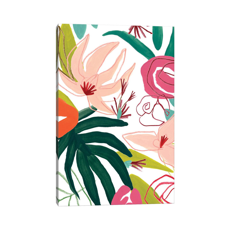 Tropical Confetti III by June Erica Vess - Wrapped Canvas Painting, 66.04 cm H x 45.72 cm W x 3.175 cm D