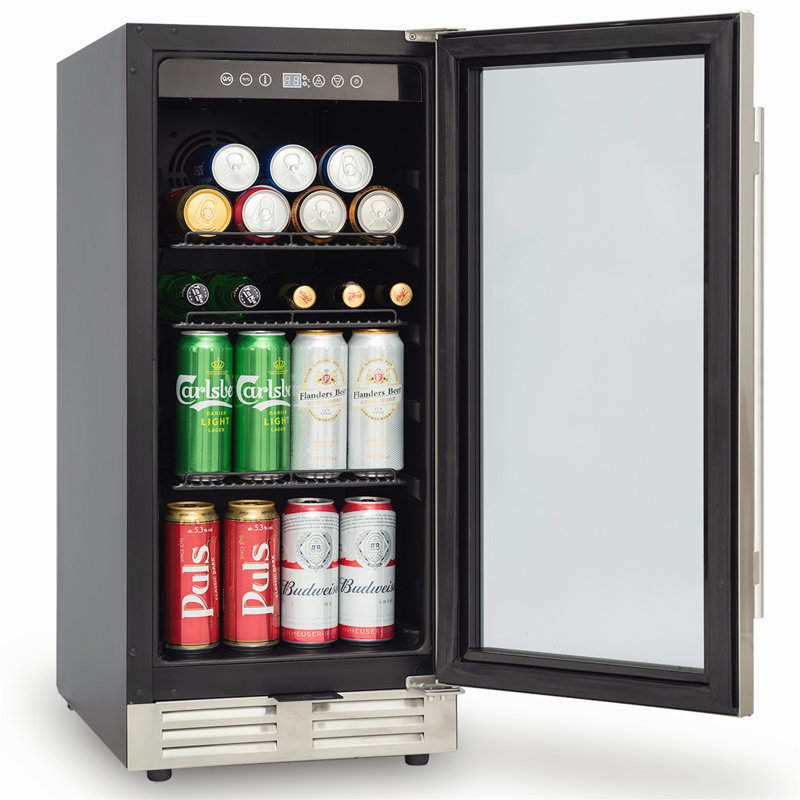Armoire à vin encastrée et autoportante avec tablettes réglables, éclairage DEL et commandes tactiles