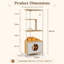 58-Inch Multifunctional Cat Tree with Integrated Cat Condo and Cabinet – Multi-Level Platforms, Scratching Posts, and Feeding Bowls (Pet Furniture)
