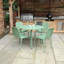 PORTO 4 seater Round dining set - 100cm Table Plus 4 Stacking chairs-334814899