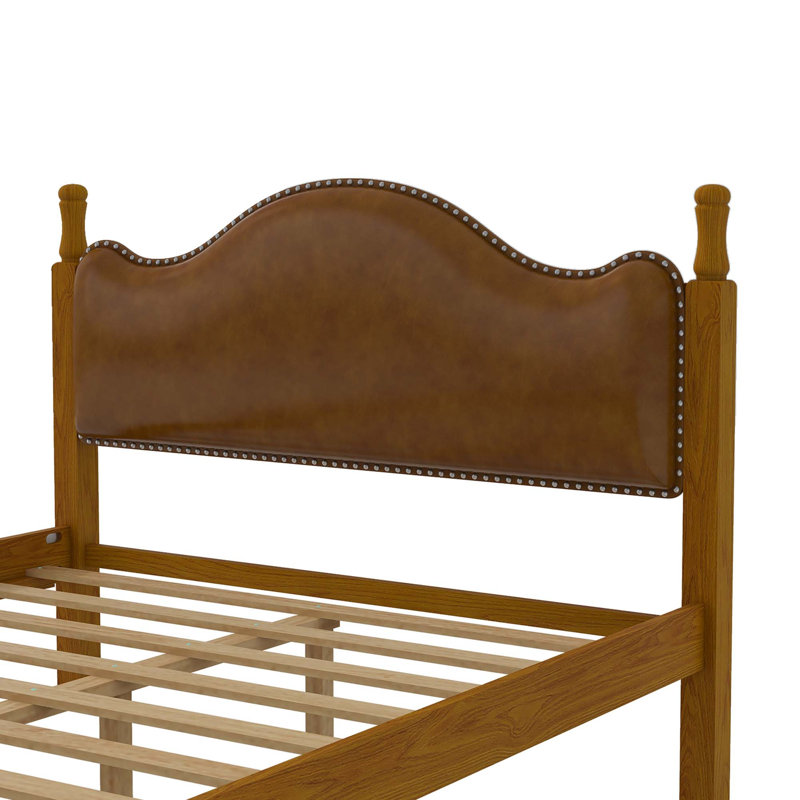 Upholstered Bed, Brun