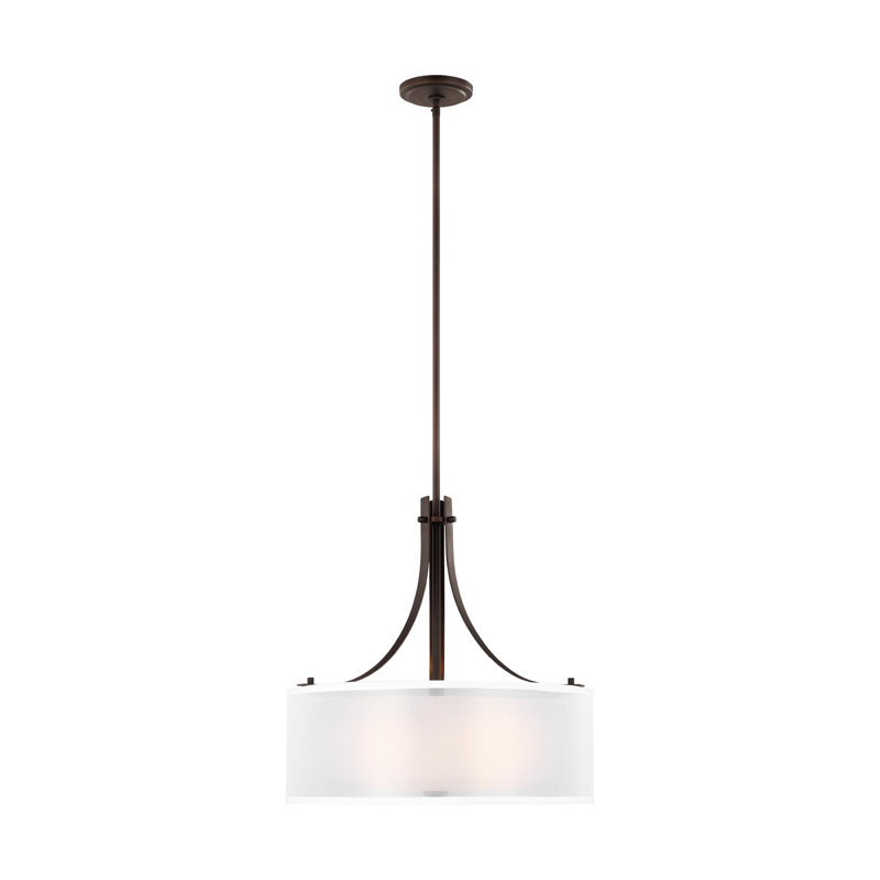 Elmwood Park Three Light Pendant from Generation Lighting , No, Bronze