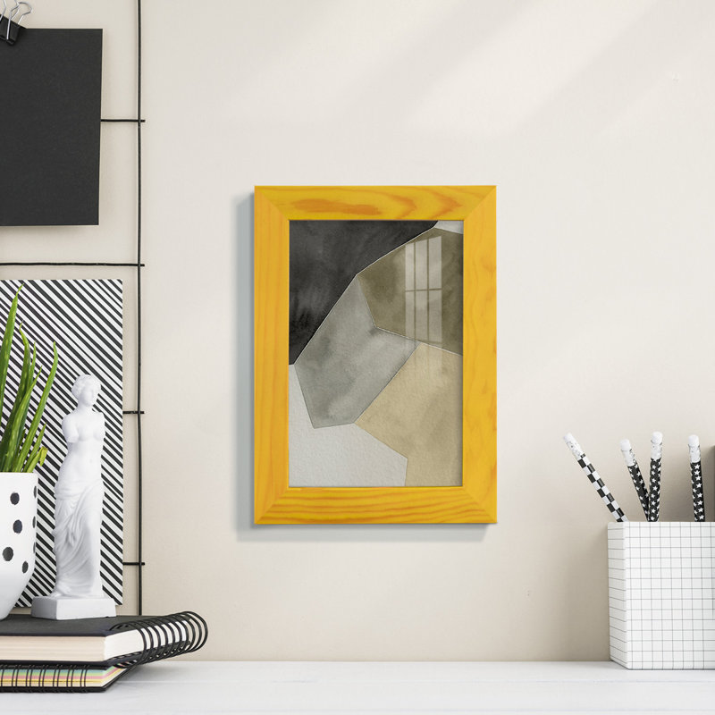 Tectonic Shift II Framed On Paper Print, Yellow Framed, 7" H x 5" W x 1" D