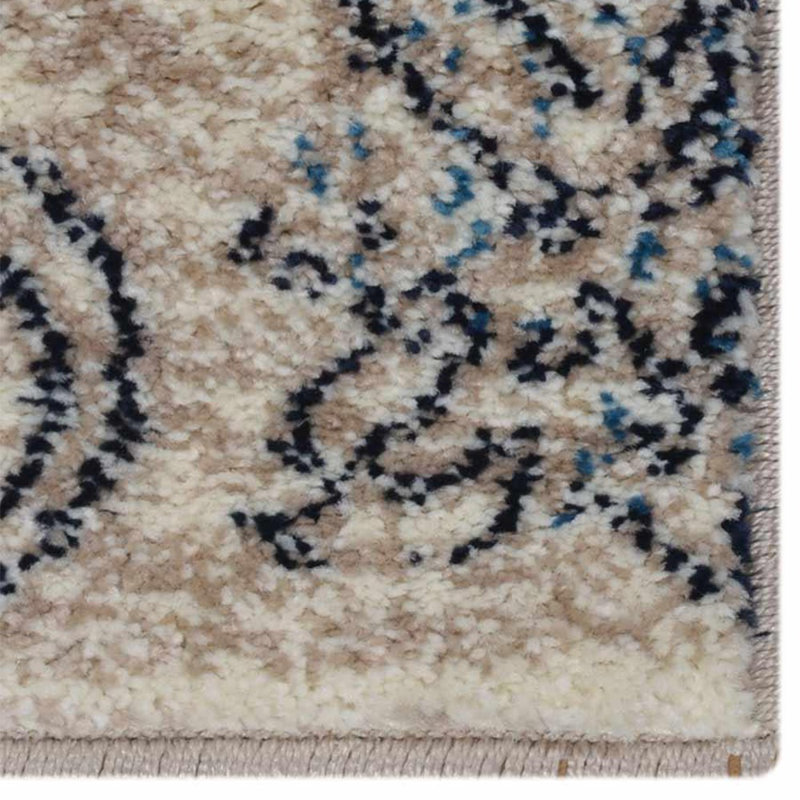 Chun Machine Made Heatset Polyproplyene Area Rugs - Rectangle, Beige Blue Color, Contemporary Modern Design, Low Pile Machine Made Area Rugs for Living Room, Bed Room