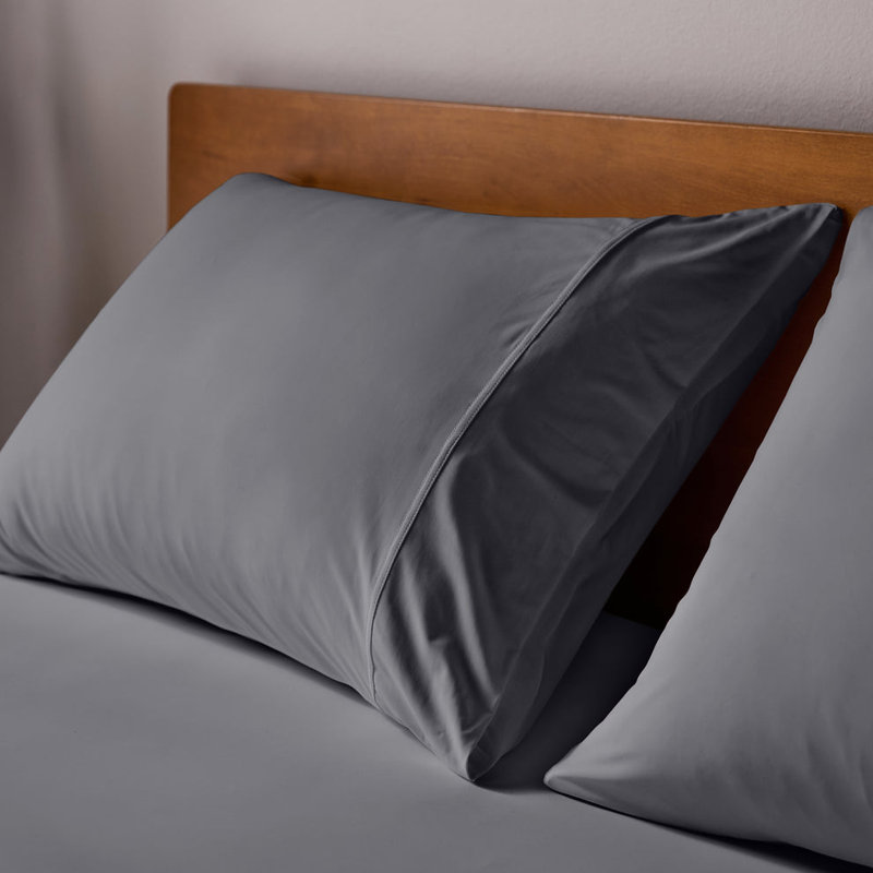 Cloudten Bedding Performance Jersey Pillowcase Set - Standard (Gray), Standard, Gray