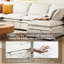 Style en U avec coussins à double couche et lit rembourré pratique pour un rangement optimal