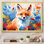 «Orange Foxes Leaf Adventure I», art mural renard