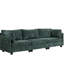 Canapé en chenille Xxxl 3, 113,1 * 32,69 * 33,82 po, pas facile à s'effondrer, tissu teinté, arrondi, forme de corps d'appartement, poche de rangement côté usure-1946654222