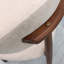 Chaise rembourrée en flanelle de chameau clair avec pieds en bois massif noyer, ensemble de 2 chaises sans accoudoirs pour la cuisine, le restaurant, le salon, la salle de réunion