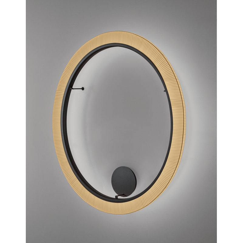 Roda - Lampe murale / plafonnier à intensité variable à DEL PF / 200 - intensité variable 0 à 10 V - cadre brun, Ruban crème
