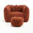 Chenille brun-rouge