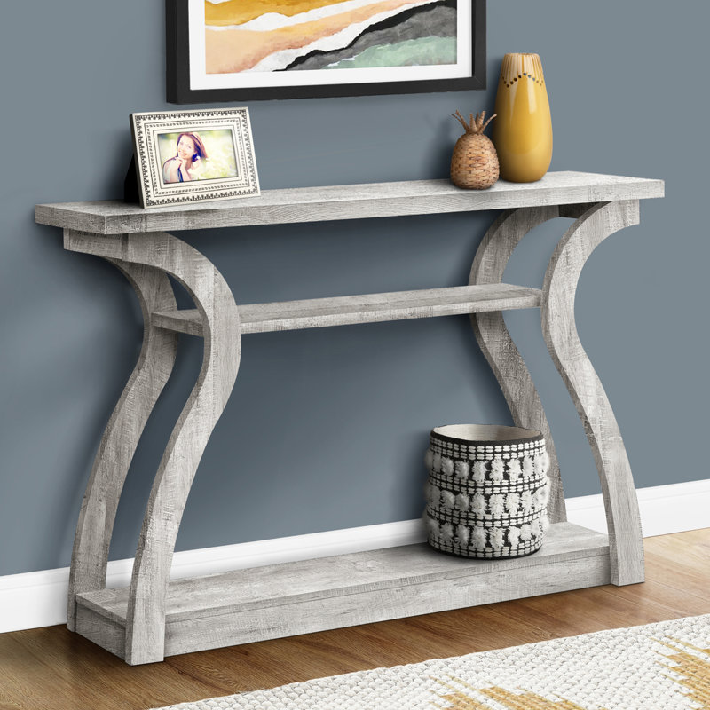 Console en bois massif 47,25 po , Gris