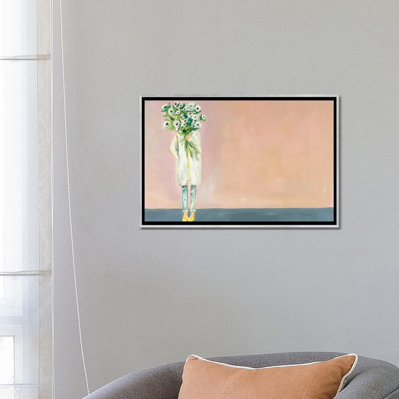 «Anemone» par Meredith Steele - reproduction d'art, Toile avec cadre argenté, H 18 po x l 26 po x P 1,5 po