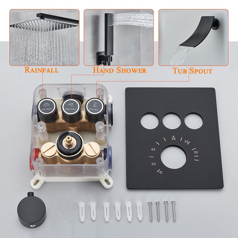 Pressure-Balanced (Temperature And Volume) All-In-One Kit with Rough in-Valve