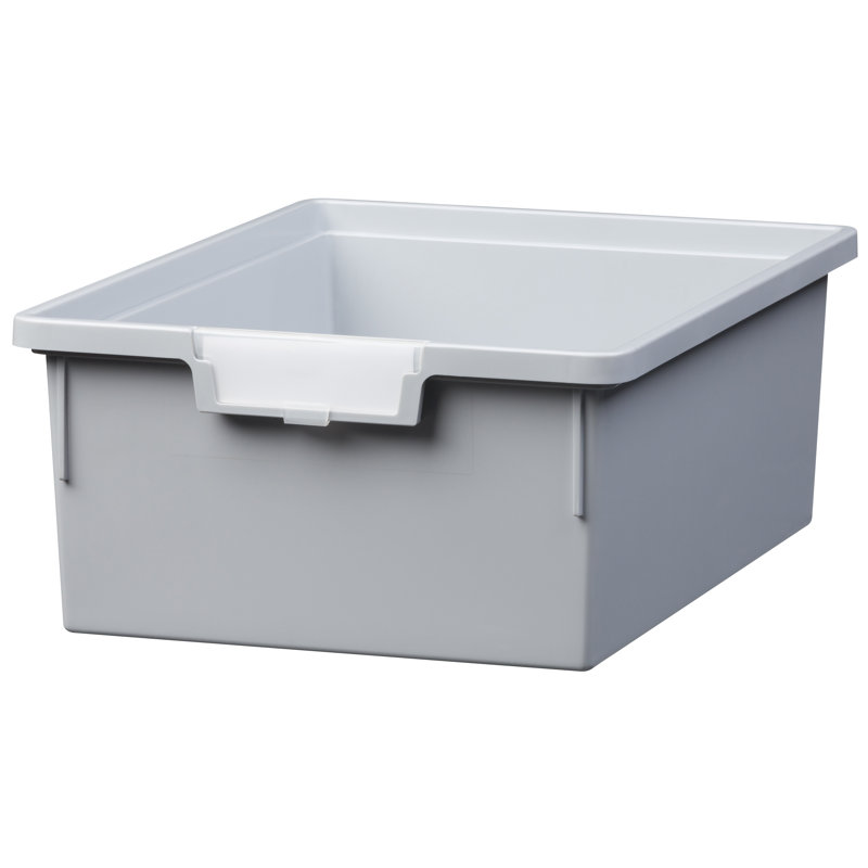 Rebrilliant Plastic Decorative Bin, Light Gray