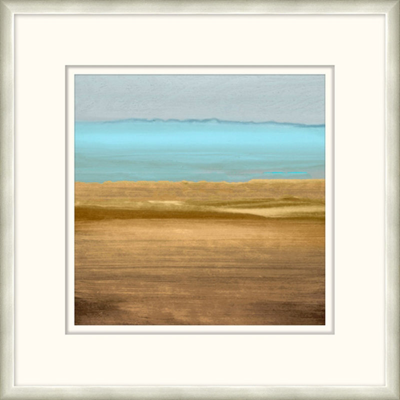 Blue Horizon 4 - Peinture encadrée sur papier