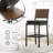 Counter height bar stools upholstered 26'' with Metal Frame-2104709662