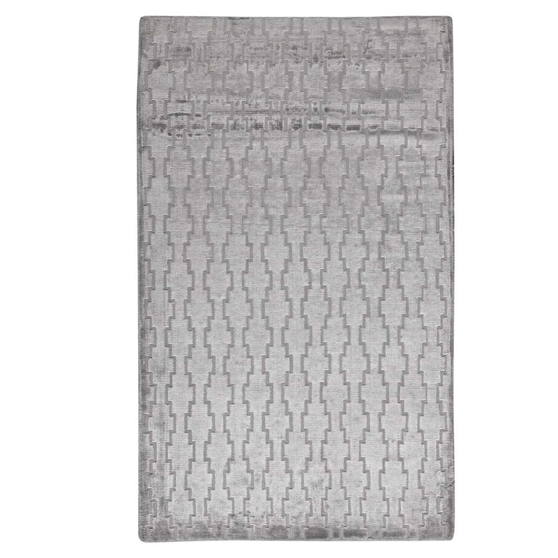 Geometric Area Rug in Gray