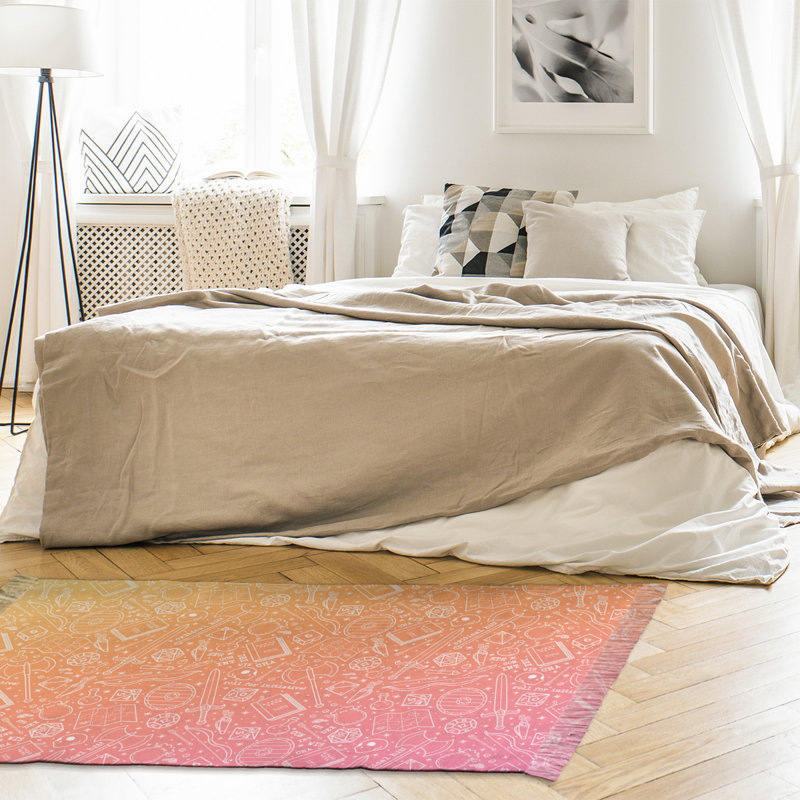 Tapis jaune/orange/rouge dégradé rpg Mcguigan, Non