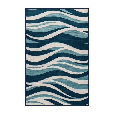  Tapis bord de mer lavable Contemporary Wave Plus