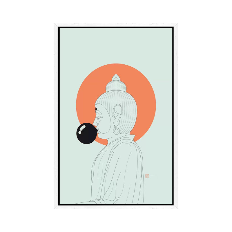 Concentrate On The Void! by Thoth Adan - Print on Canvas, 152.5 cm H x 101.5 cm W, White Framed