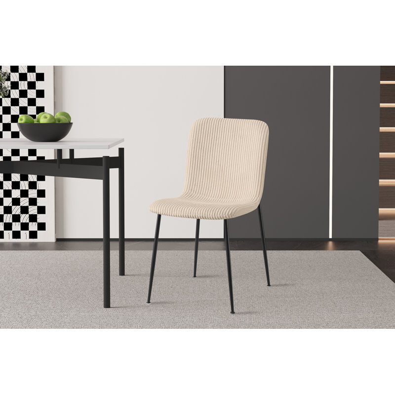 Alice Upholstered Dining Chair, Light Beige