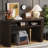 Rustic Console Table with Fluted Legs – Farmhouse Entryway Sofa Table, Vintage Oval Hallway Accent, Ash Veneer Top & Glaze Finish, Open Shelf-1910117933