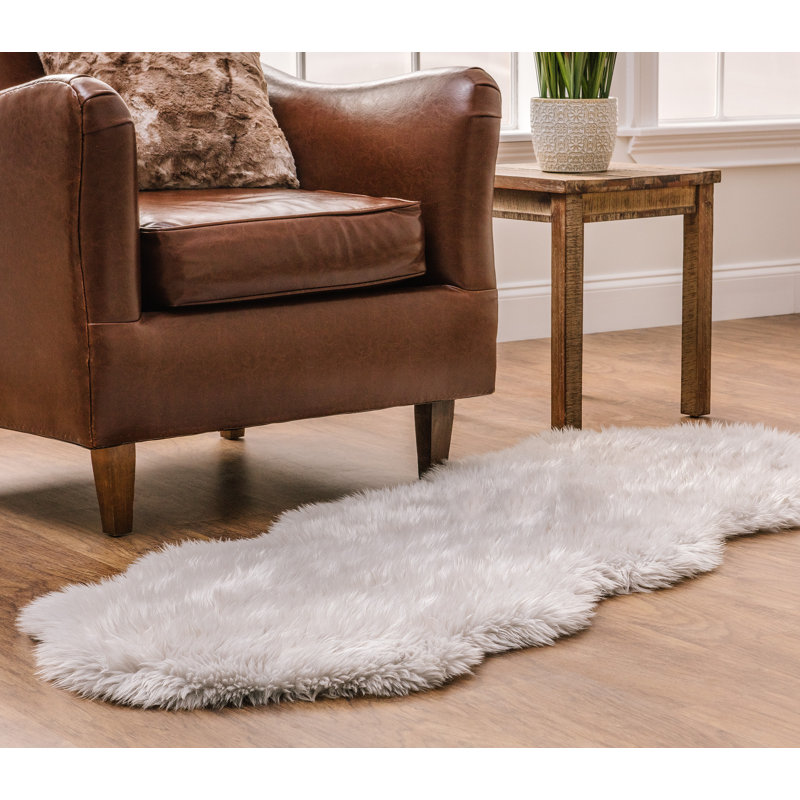 Shag Gray Area Rug, Novelty 2' x 6'