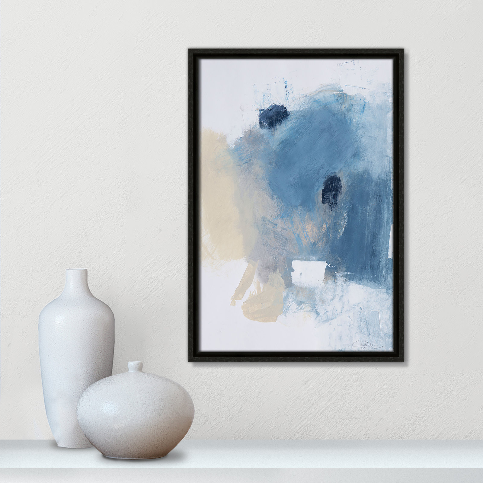 Coastal Carnival Collection "Coastal Carnival I" Print, Espresso Floater Framed Canvas, No Mat, 19.5" H x 13.5" W x 2" D