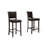 Upholstered Counter Stool with Solid Wood Frame