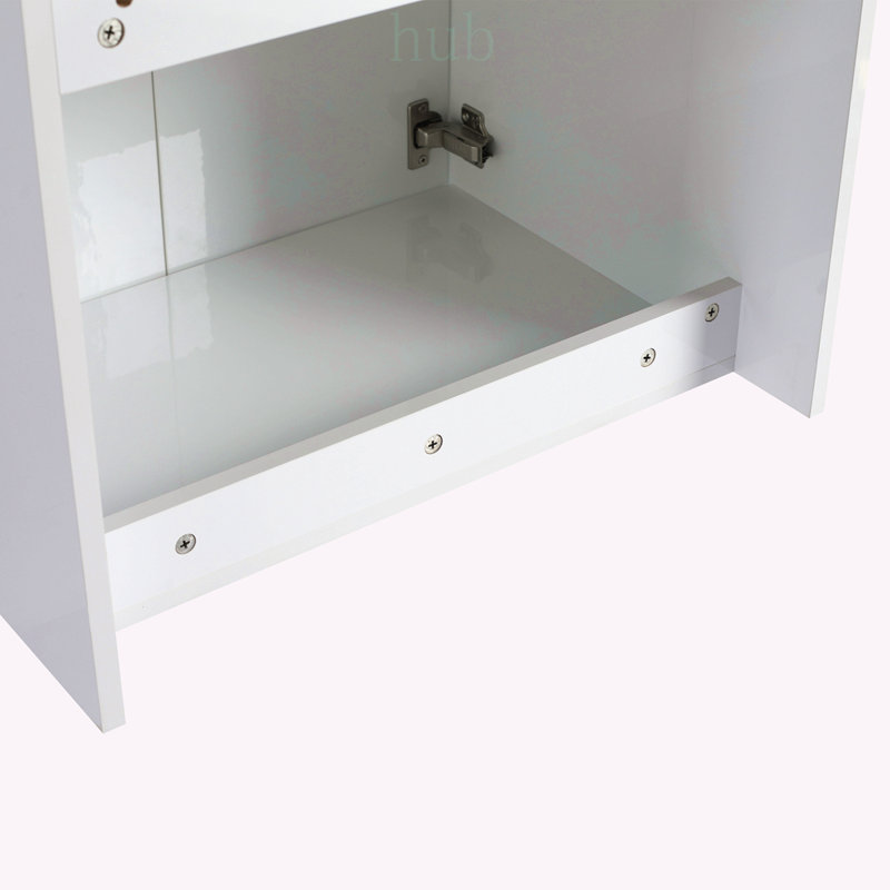 Meuble-lavabo de 36 pouces avec lavabo en résine, portes à fermeture en douceur, armoire latérale et conception en contreplaqué écologique