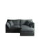 Chenille deux avec, gris. Rembourrage en éponge de qualité, structure en bois, canapé de salon modulaire gris en forme de L 2 places. Tissu, assise relaxante