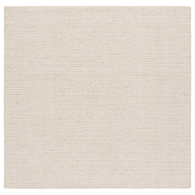Drevion Tufted Wool Pile Performance Abstract Rug, Square 6'