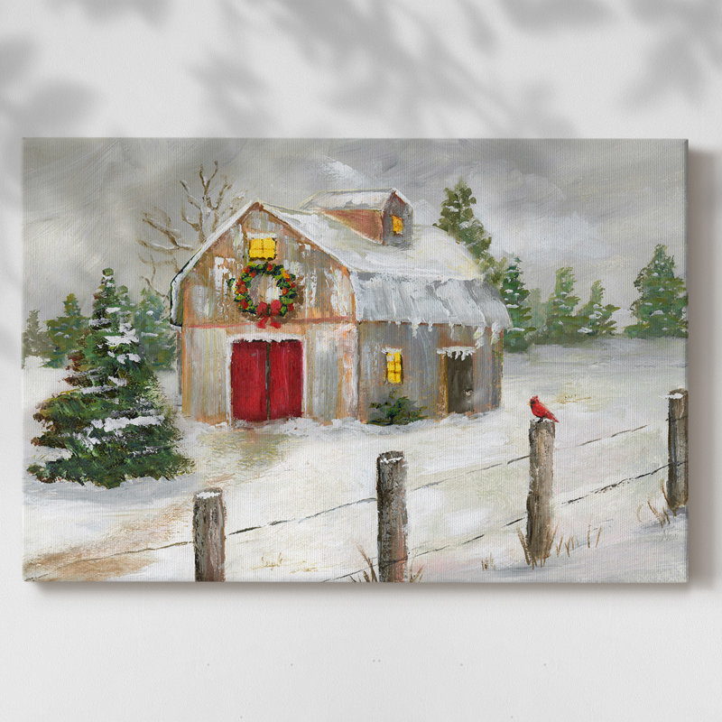 Art de vacances de Noël III - Toile tendue avec châssis - XV, H 8 po x l 12 po