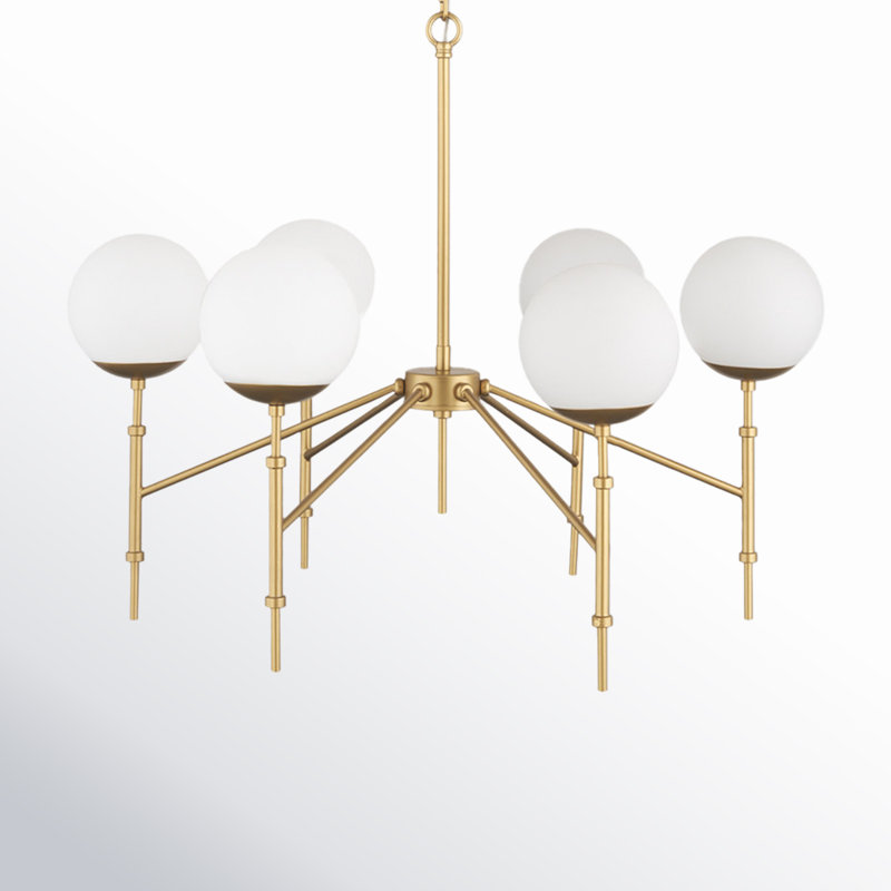 Cleary 6 - Light Dimmable Globe Chandelier, Brushed Gold