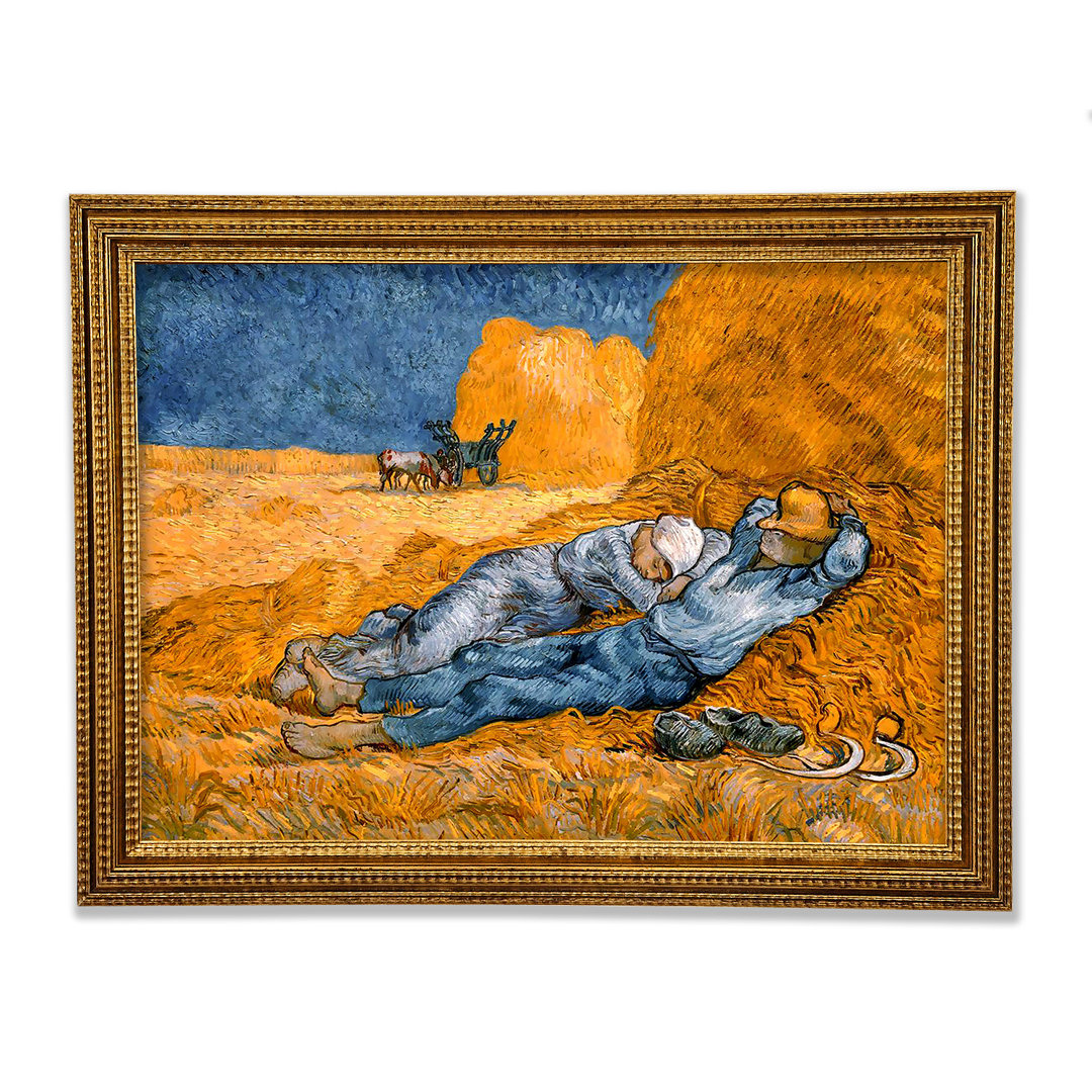 Gerahmtes Leinwandbild Rest From Work von Van Gogh